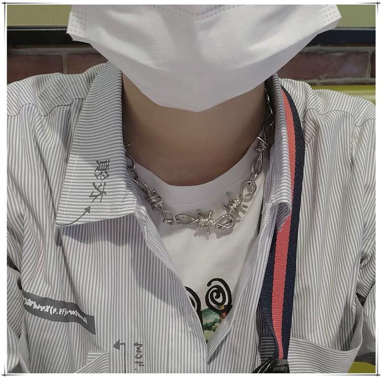 Minimalist Punk Choker Necklace & Bracelet Edgy Streetwear Hip Hop Jewelry for Women Men Gothic Chain Collarbone Gift