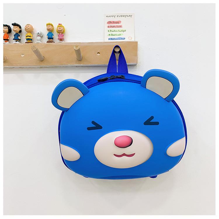 

Childrens Backpack Shell Cartoon Bear Snacks Bag Waterproof Storage Stationery Blue