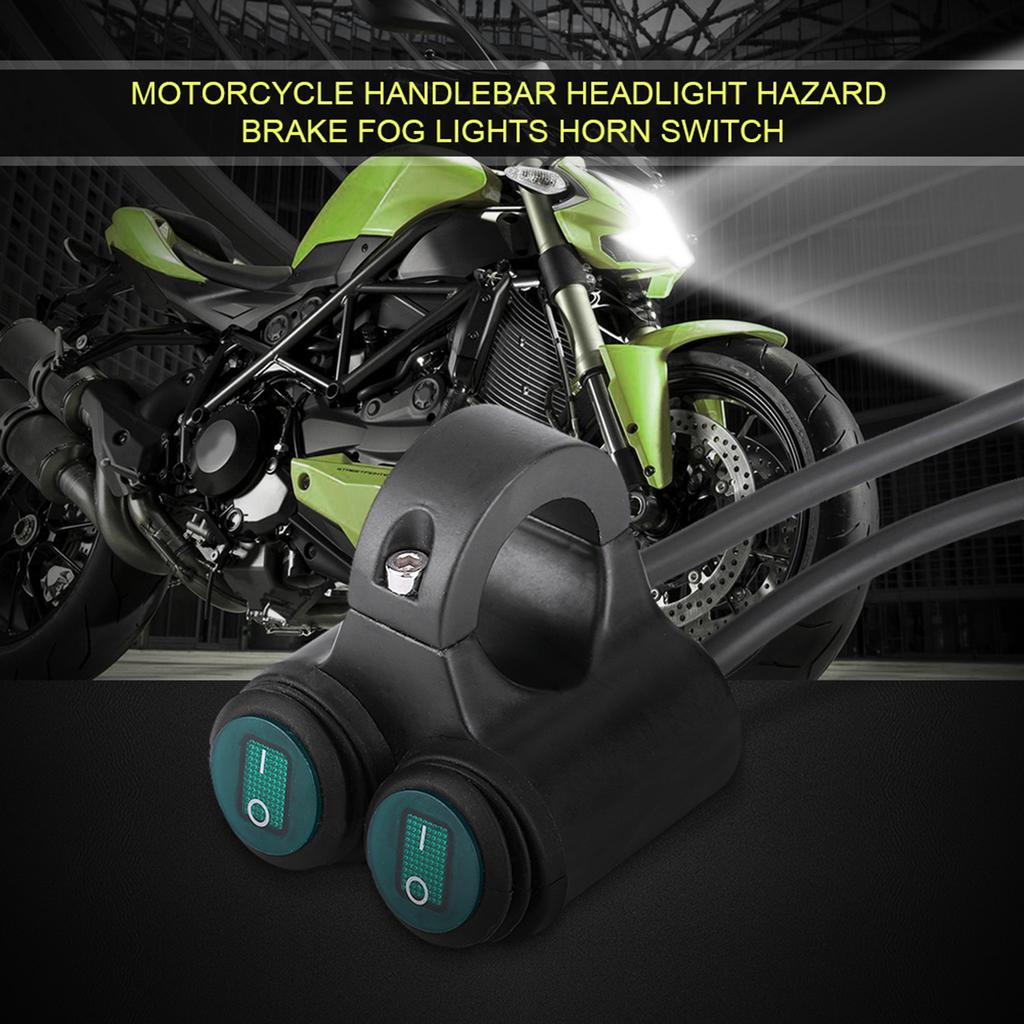 22mm  Motorcycle Handlebar Headlight Brake Fog Lights Horn Dual Control Button  Motorcycle ON/OFF