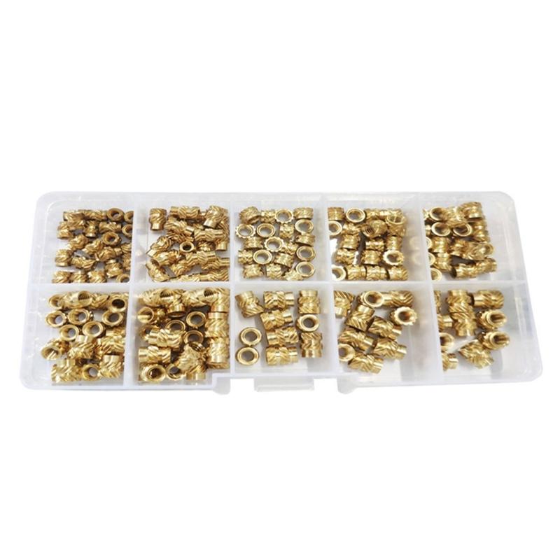 Essential Fasteners Threaded Nut Brass Insert Nut 1 Box Nut for DIY Projects