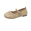 Summer New Small Leather Shoes New Shallow Mouth Mary Jane Round Toe Cute Comfortable Low Heel Shoes