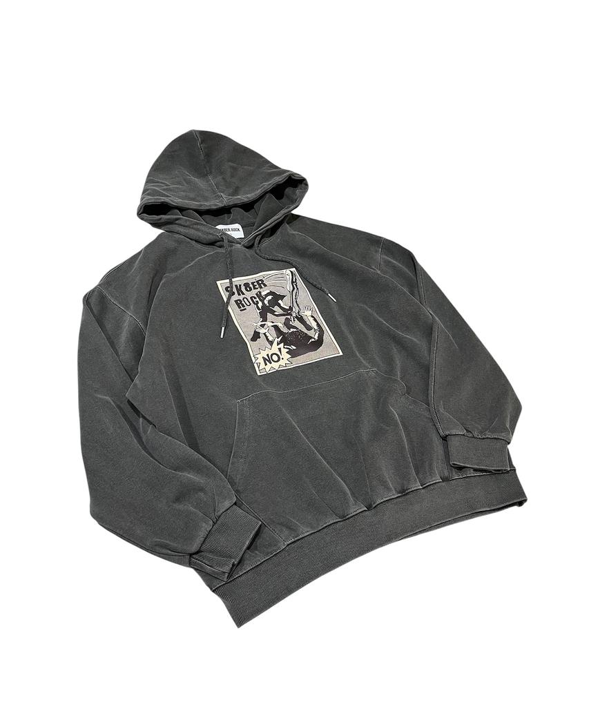 SK8ER ROCK No Control Pigment Sweat Hooded (Charcoal)