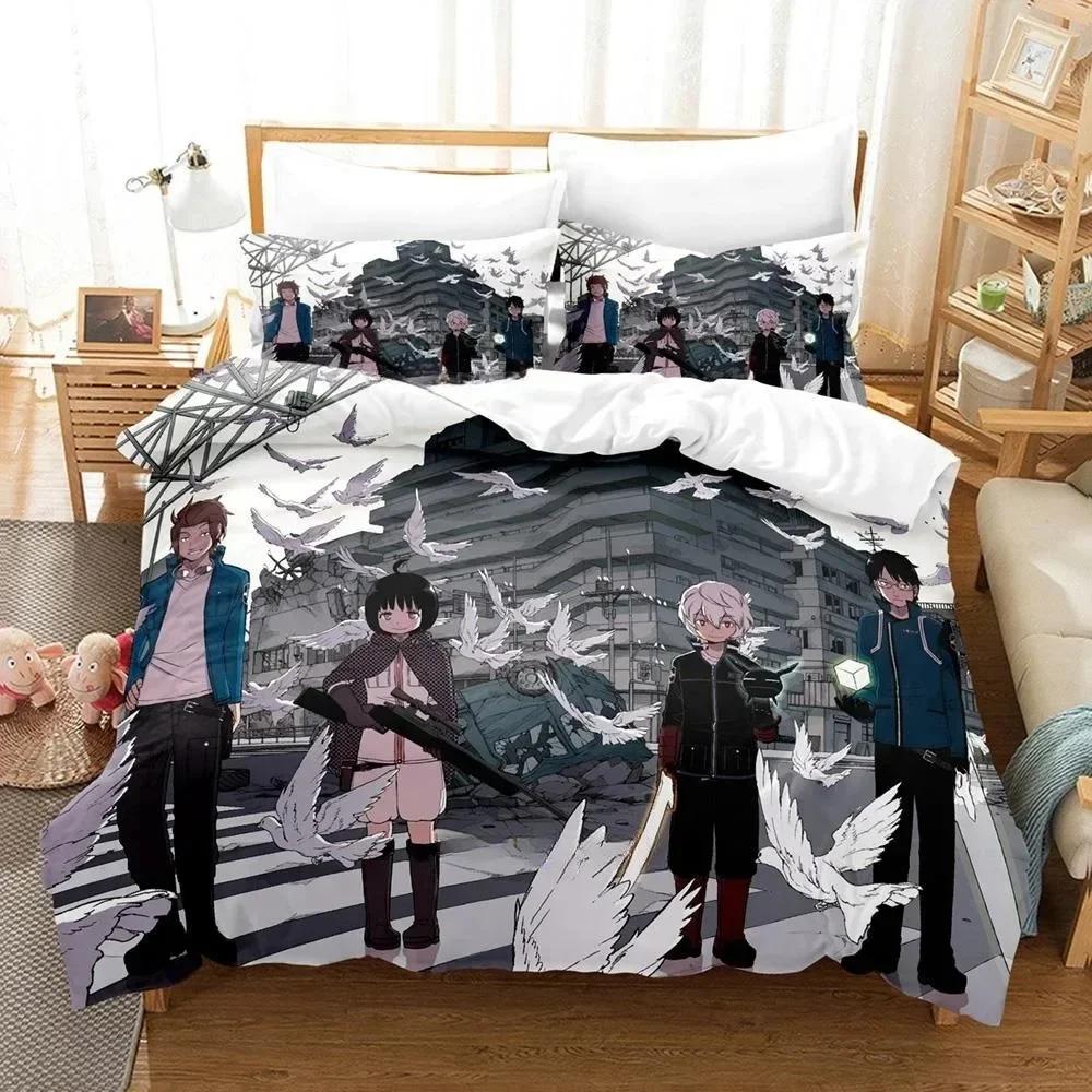 3D Print Anime World Trigger Printed Bed Set Duvet Cover Pillowcase Bedding Set Bed Linen Sheet Quilt Cover Full Queen King Size