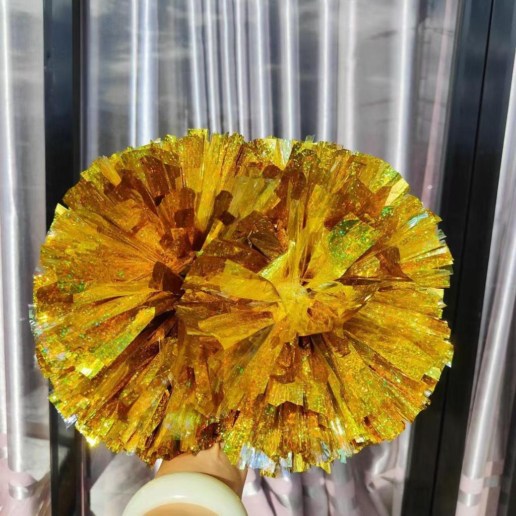 Rainbow Laser Cheerleading Pom Poms