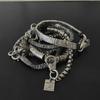 Dark Gothic Twist Overlap Handmade Heavy Work Old Vintage Bracelets, Bracelet Collection