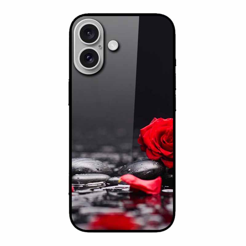 Glass Case For iphone 16 Plus 16Plus Coque Tempered Glass Hard Back Cover For iphone 16 Plus Phone Case Soft TPU Black Bumper