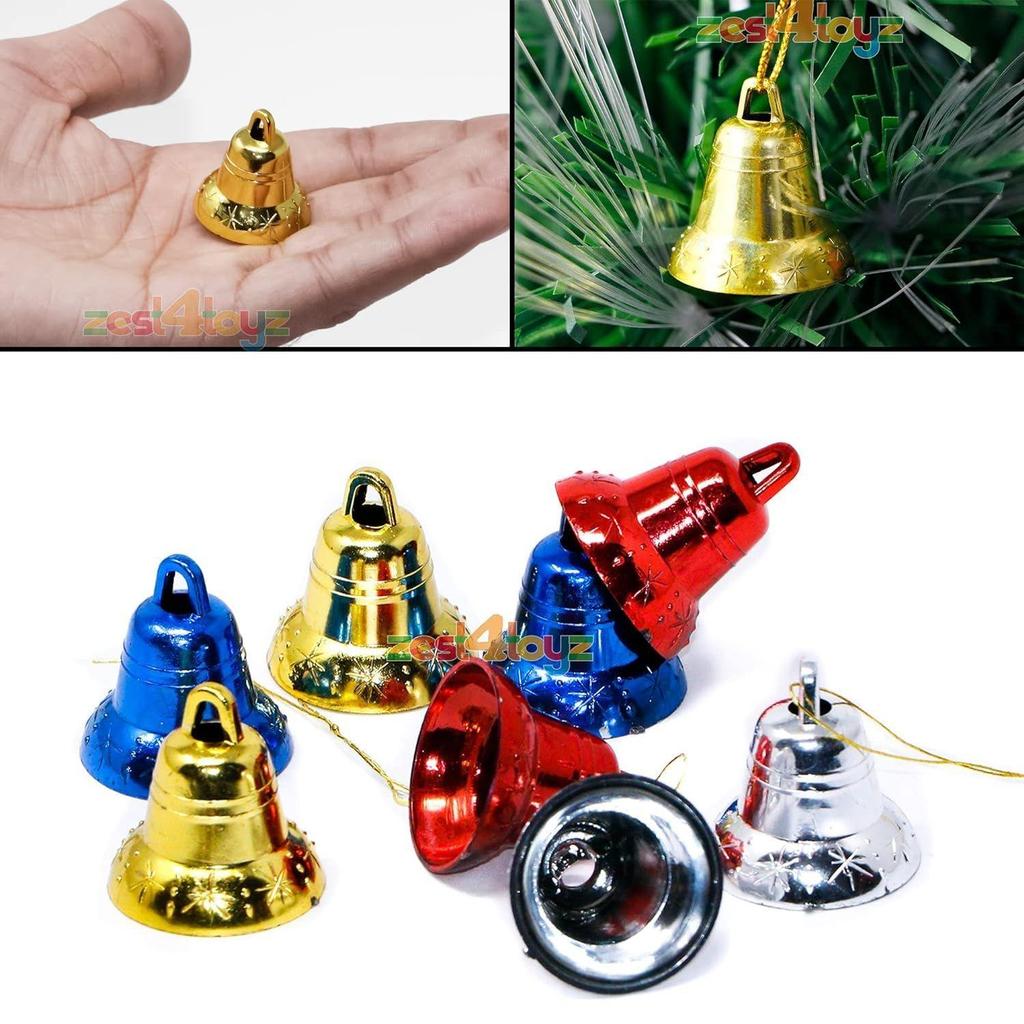 (30 Pcs) Multicolor  Christmas Decorations with Bells Candy Sticks Stars Gift Boxes and Santa Ornaments Christmas Tree Decoration Items