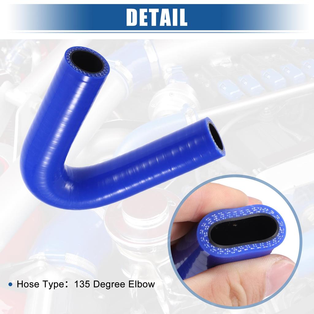 X AUTOHAUX Silicone Reducer Hose Pipe Bend Turbo Intercooler 135 Degree Elbow Inner Diameter 19mm Blue