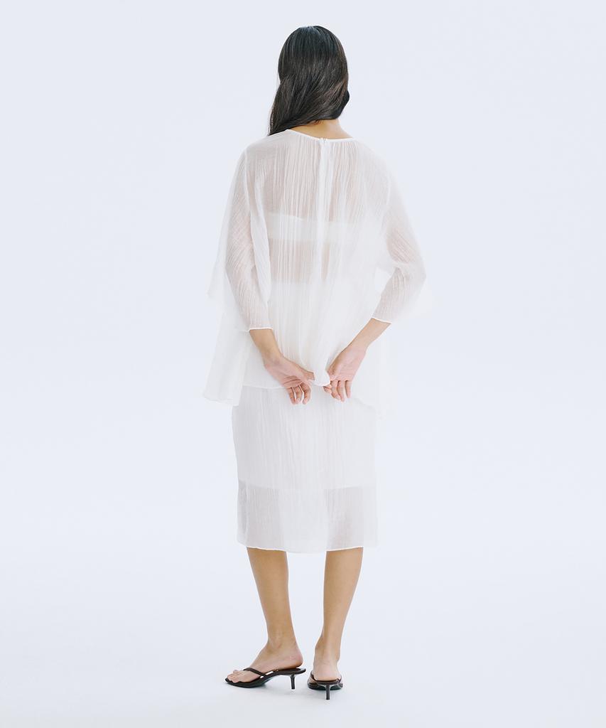 WNDERKAMMER Sheer Banding Skirt_White