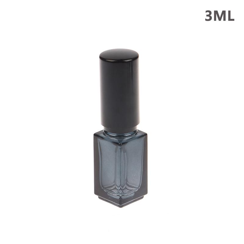 

3/10 мл мини-флаконы для духов, пустые стеклянные многоразовые флаконы, портативные дорожные масляные жидкие косметические контейнеры, распылители для духов 3ML чёрный