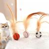Internet Celebrity Chicken Feather Rubber Elastic Ball Feather Throwing Cat Toy For Fun And Relaxation Pet Toy