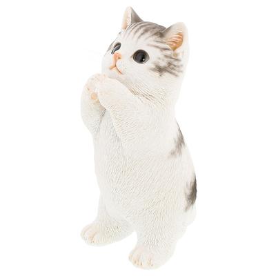Cat Interior Cat Mackerel and Benny's Figurine, Decoration, Object, Polyresin, Benny's Cat, White, Gift, Present, QB-041