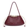 Borsa da donna a spalla singola borsa intrecciata alla moda borsa versatile da sotto braccio borsa a mano retrò madre e figlio