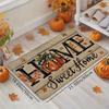 VIKAMA Autumn Pumpkin Welcome Floor Mat Anti-slip Washable Kitchen Floor Mat Indoor/Outdoor Entrance Rug Home Decoration