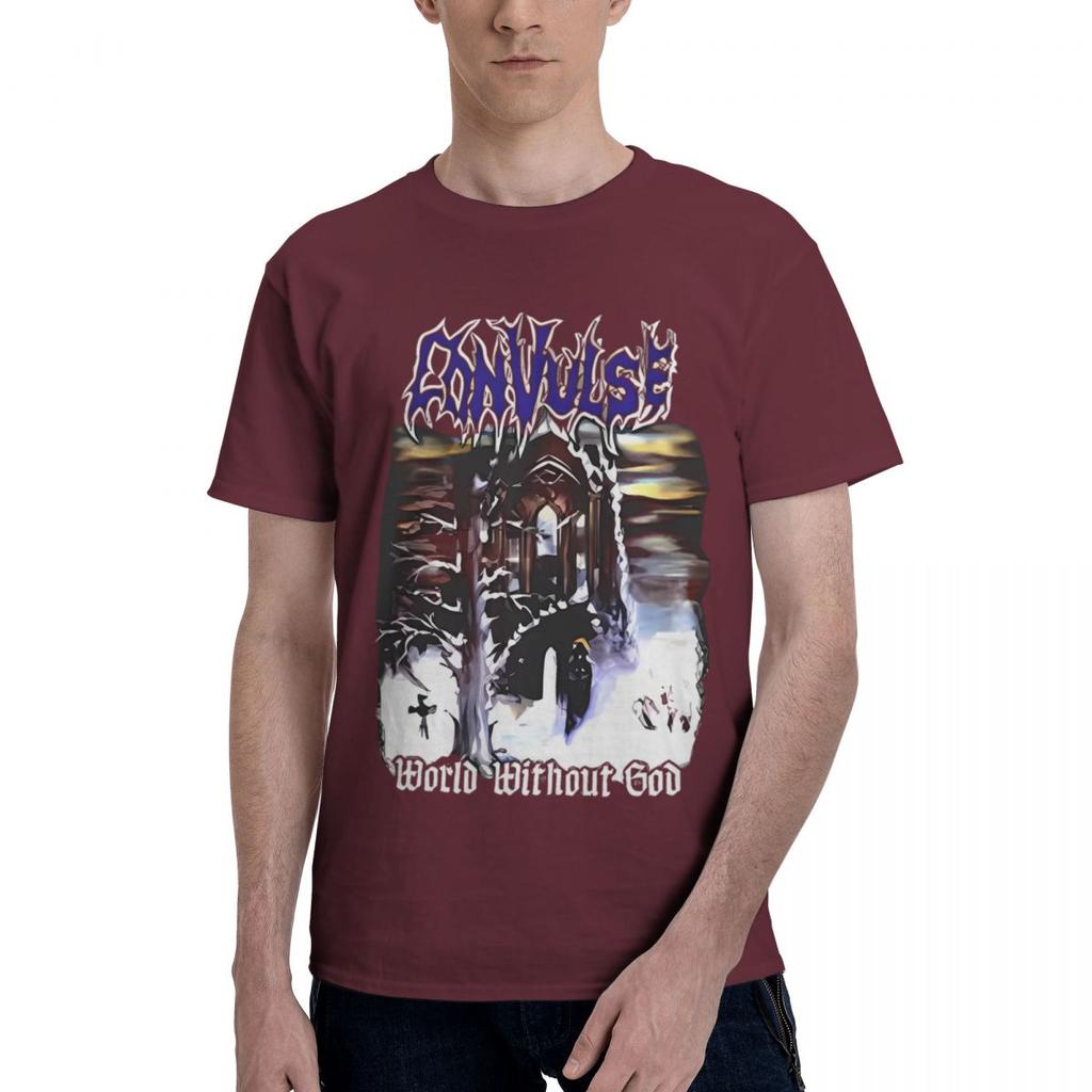Convulse World Without God 100 Cotton Casual Breathable Confortable Man Funny Mens TShirts Mens Shirt