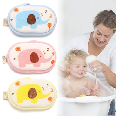 Bath Towels Bath Sponge Brush Bath Sponge Shower Brush Infant Children Rub Elephant Pattern
