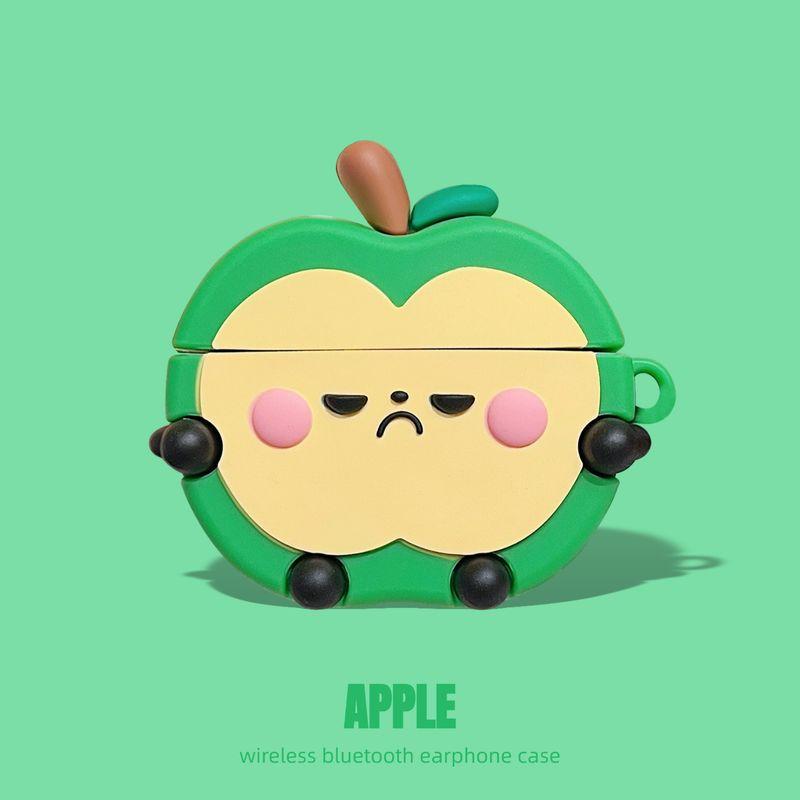 

Version Second Generation Airpodspro2 Third Generation Wireless Bluetooth Earbuds Case 3 Generation 4 Generation 5 Generation Silicone Drop-Resistant AirPods 1/2 generation [Green Apple]]