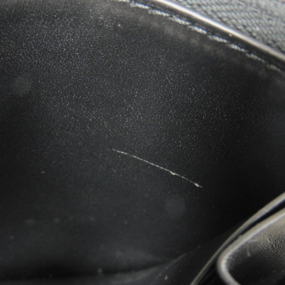 Used Wapa Money Purse 11828 7943 New Logo Scritto Leather Zip Around Nero Current Calligraphy Nero Grigio Men's from