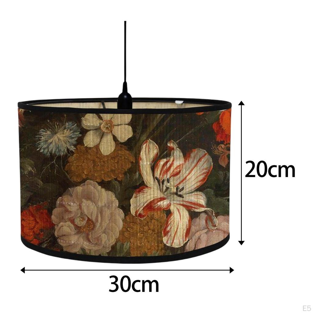 Bamboo Drum Shade for Table Lamps In Bedroom