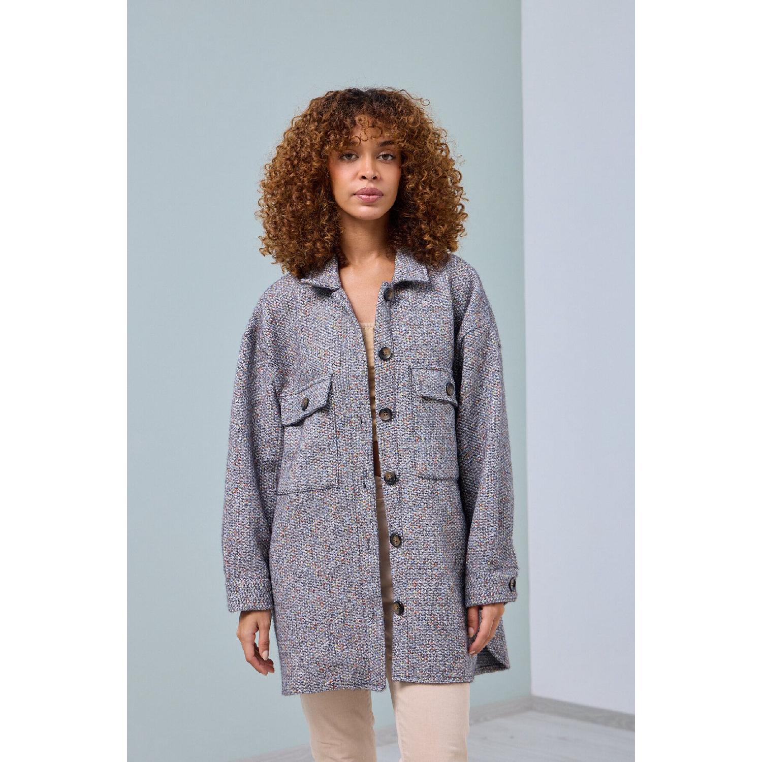 

Winter Texture Soft Fabric Shirt And Jacket Standart экрю