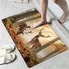 Autumn Forest Wildlife Deer Doormat, Nature Scene Welcome Rug, Entry Floor Mat for Front Door Porch Indoor Outdoor Decor