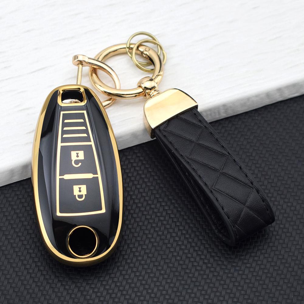 Key Cover Case Key Chain For Suzuki Baleno Ertiga Ciaz Ignis Kizashi Swift SX4 S-Cross Vitara TPU Car Smart Key Case Protector