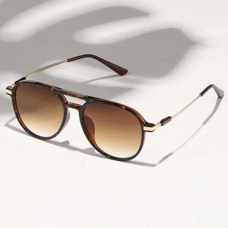 New Oversized Sunglasses Women Men Vintage Pilot Designer Brand Sun Glasses Female Big Frame Mirror Retro  Feminino