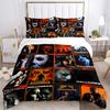Set Biancheria da Letto con Poster di Film Horror di Halloween Copripiumino Regalo per Camera da Letto, Include 1 Copripiumino e 2 Federe, Senza ImbottituraB563