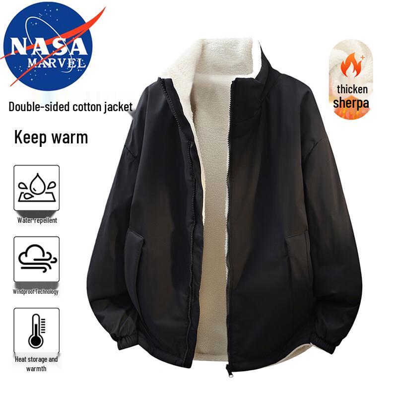 NASA MARVEL Men's Thick Warm Cotton Jacket