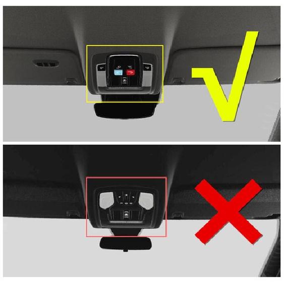 For -2024 Dodge RAM 1500 ABS Red Interior Roof Reading Lamp Light Cover Trim