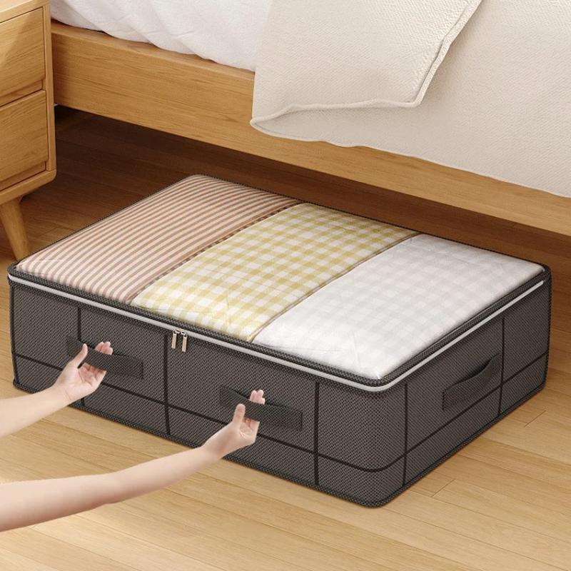 large clothes storage bag under bed Foldable quilt clothes storage bag doggy bag Bedroom dormitory organizer bag