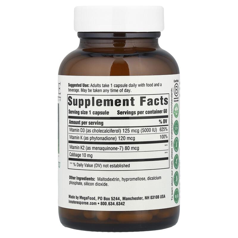 Vitamin D3, 125 mcg (5,000 IU), 60 Capsules