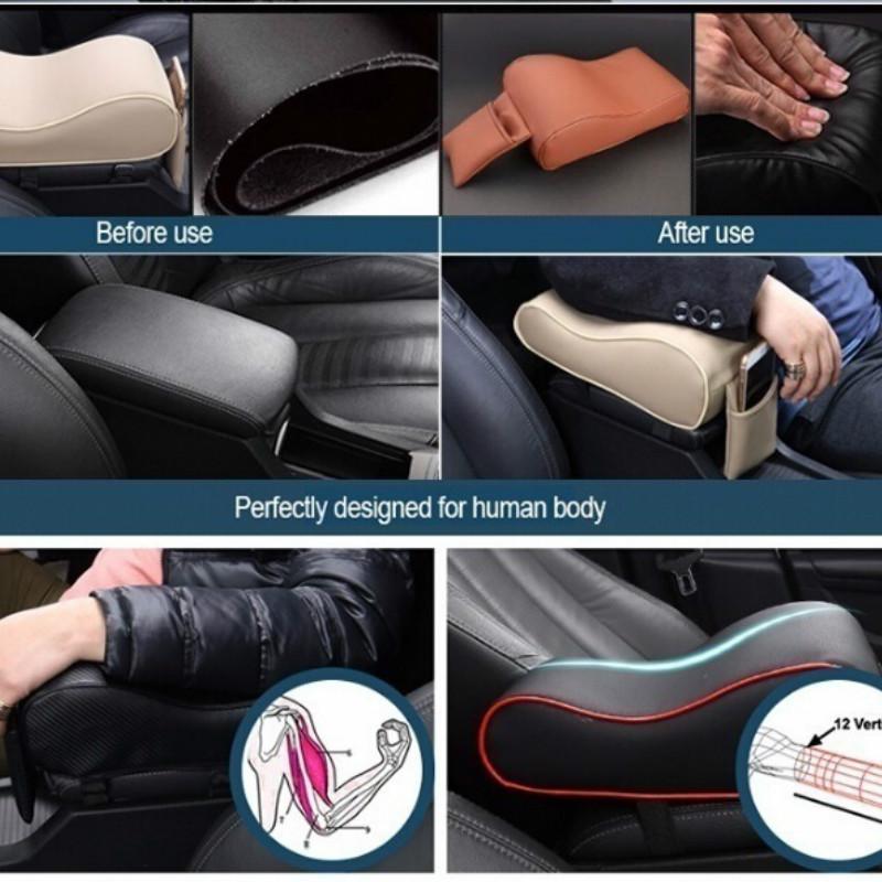 Buy Car Armrest Box Mat Durable Supply Cotton Leather Console Pad