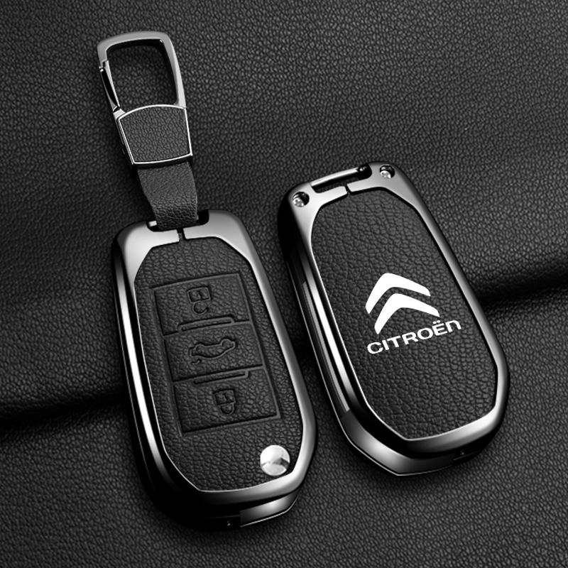 Pouzdro na klíč s překlopným krytem ze zinkové slitiny pro Citroen C1 C2 C3 C4 C5 C6 VTS Xsara C-Crosser Berlingo Jumpy DS3 DS4 DS5 DS6