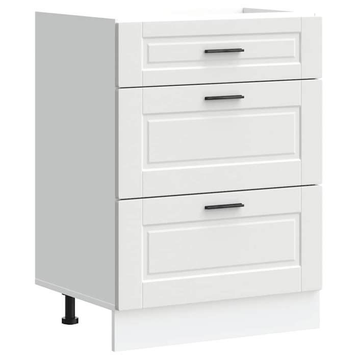 VidaXL Armoire de cuisine Porto blanc bois d'ingénierie, meuble d'évier, meuble de cuisine avec tiroir, meuble de cuisine à 854259