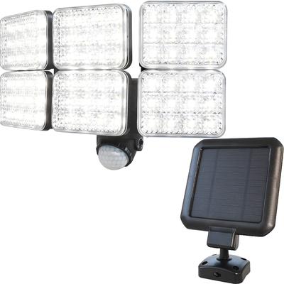 Daishin DLS-10T600 2000 Lumen Solar-Sensorleuchte, 6-flammig, separat, solarbetrieben, verstellbar, dimmbar, für Parkplätze, Mietobjekte, gewerbliche Nutzung,
