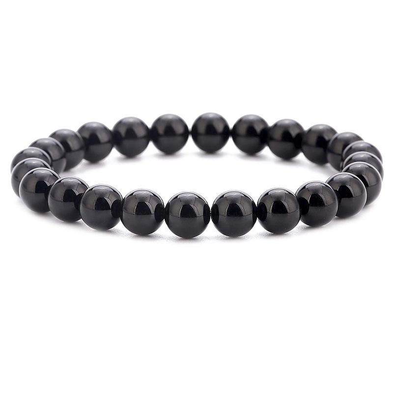 Obsidian Bracelet for Men and Women Couple Student Personalized Hand Zircon Beads Tiger Eye Volcanic Stone Bracelet