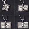 1pc Fashion Polished Alloy Bible Book Design Pendant Necklace for Men and Women