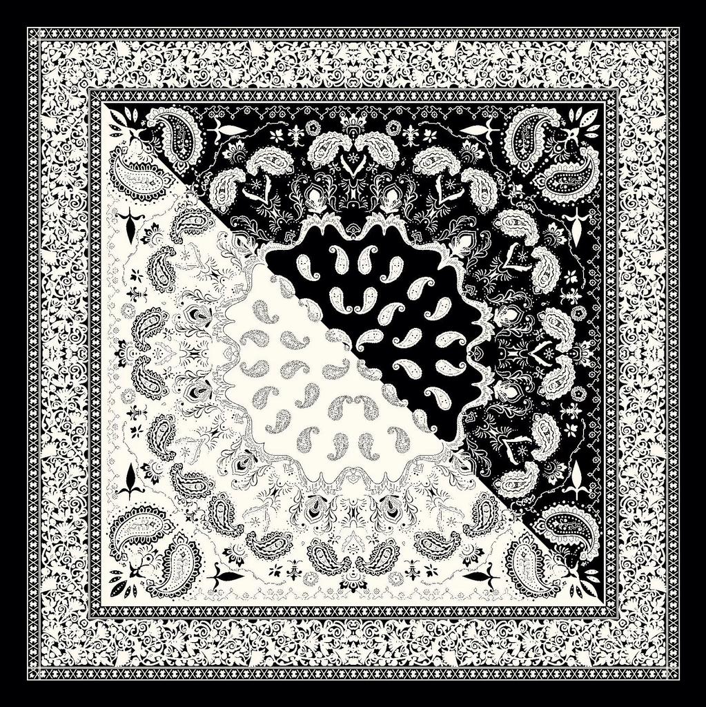 90X90Cm Bohemian Handkerchief Scarf For Women Small Shawl Silk Satin Hair Scarf Color Blocked Female Square Bandana Head Scarves