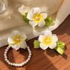 Hair Pin Faux Pearl Floral Embellished Girl Hair Clip Bright Color Side Bang Hairpin Hair Styling Tool Hair Accessories