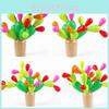 Wooden Interlocking Cactus Building Blockskids Learning Cognitive Development