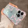 Pink Flower Design Transparent Phone Case For iPhone 17 16 15 14 13 12 11 Pro Air Max XS X XR 7 8 Plus Shockproof Soft TPU Cover