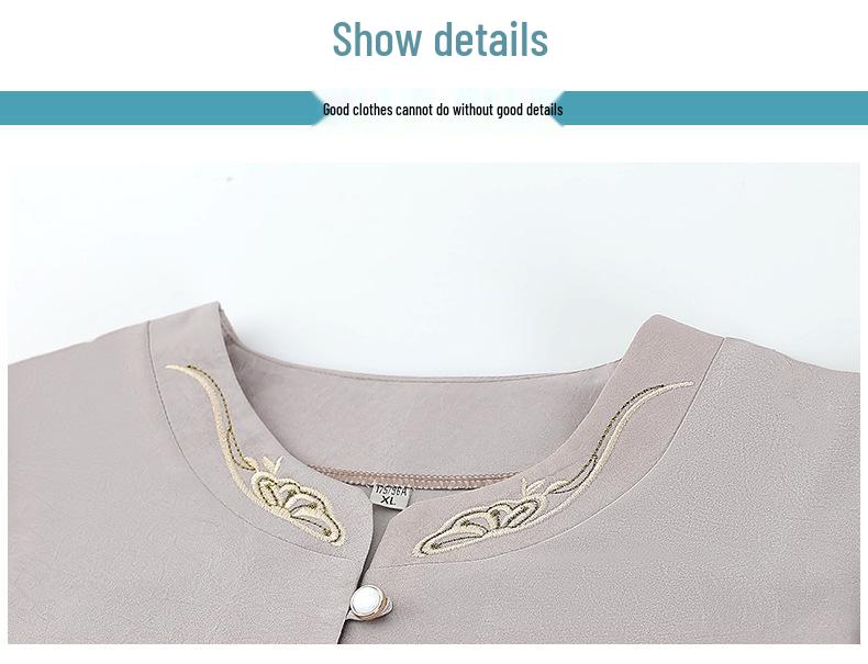 Elegant 2026 Spring Two-Piece Suit for Middle-Aged & Elderly Women - Stylish Top & Casual Fashion.