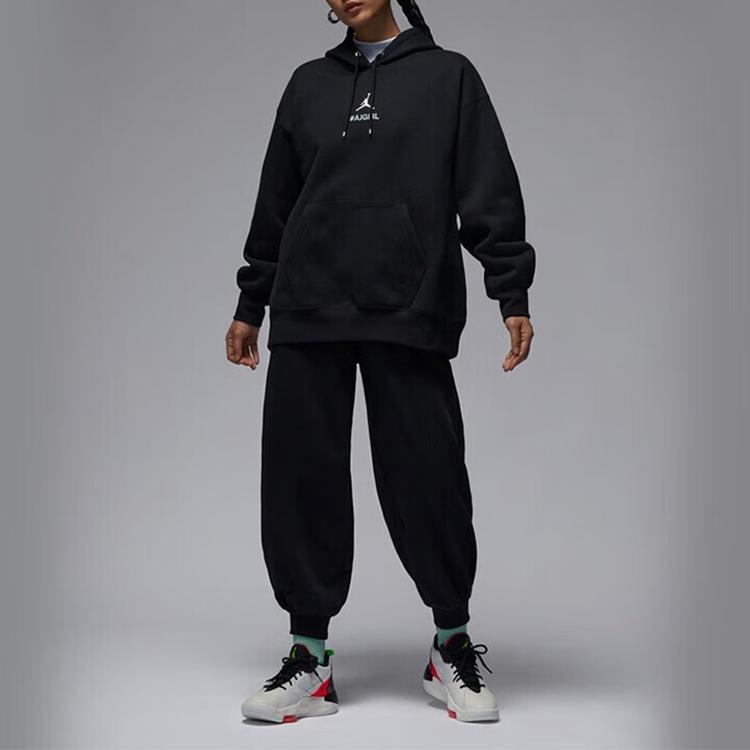 Jordan ASW AJ Girl Verbiage Hoodie Women Tops Black FZ4334-010