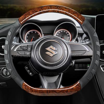 Capa de Volante em Madeira Mogno Forma D Para Suzuki Swift Dzire 2017 2018 2022 Esportivo Auto