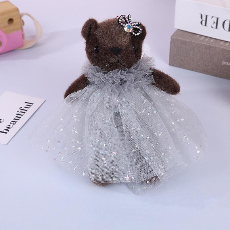 Adorable Wedding Bear Plush Toy Keyring and Bag Charm