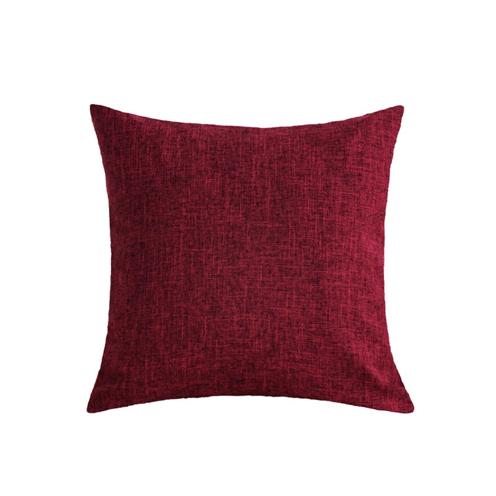 

Льняная наволочка для дивана, прикроватная подушка, подушка для гостиной, подушка для спинки стула, подушка для талии в автомобиле One Size винный