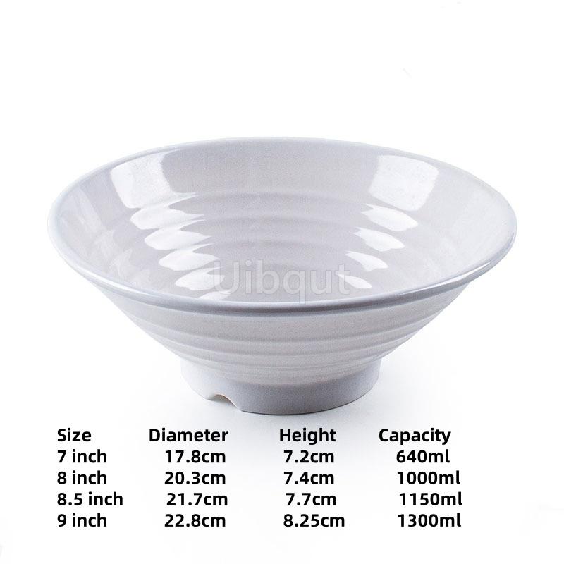 

Melamine Noodle Bowl Household Plastic Tableware Restaurant Commercial Ramen Salad Bowl Thickened Not Easily Broken Soup Bowls 7 inch