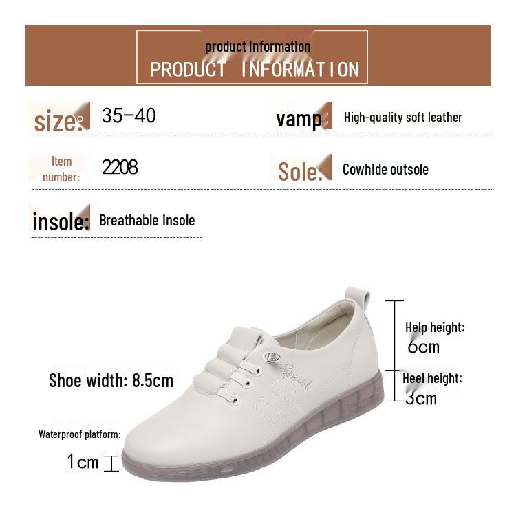 Soft Leather Mom Shoes: Autumn Comfort Deep Mouth Slip-Ons for Middle-Aged & Elderly Women with Soft Sole & Upper