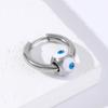 Stainless Titanium Steel Hoop Earrings Lucky Evil Eye Jewelry Gift Women Men Hoops